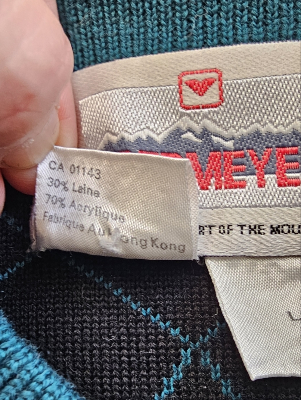 Obermeyer Vintage 90s Wool Blend Ski Sweater Womens S Rare Alpine Gorpcore Knit - Picture 4 of 7